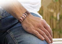 Potente Pulsera Curativa De Cobre Para Hombre Con Imanes-BT091