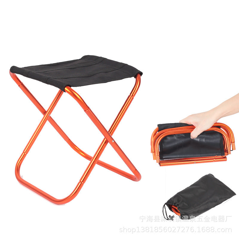 Taburete plegable portátil para acampar, pescar y viajar al aire libre