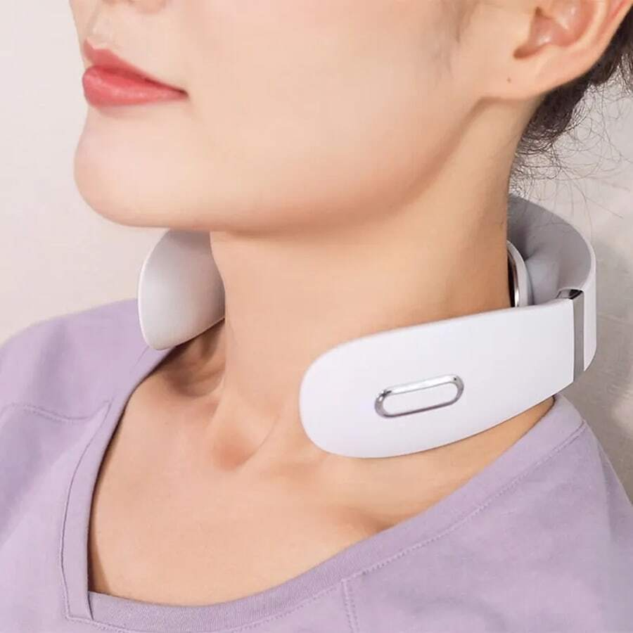 Usb Rechargeable & Durable Pulse Heating Neck Massager For Relaxation
