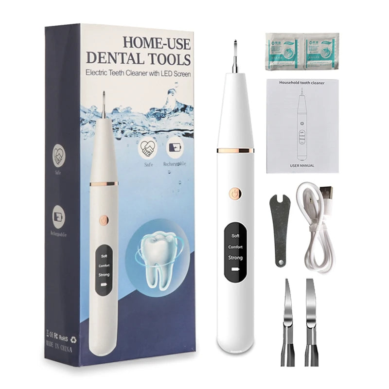 ULTRASONIC Electric Dental Scaler Oral Hygiene Kit Teeth Calculus Plaque Remover for Teeth