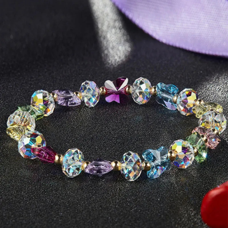 Fresh Glass Butterfly Bracelet-Crystal Jewelry-BT137