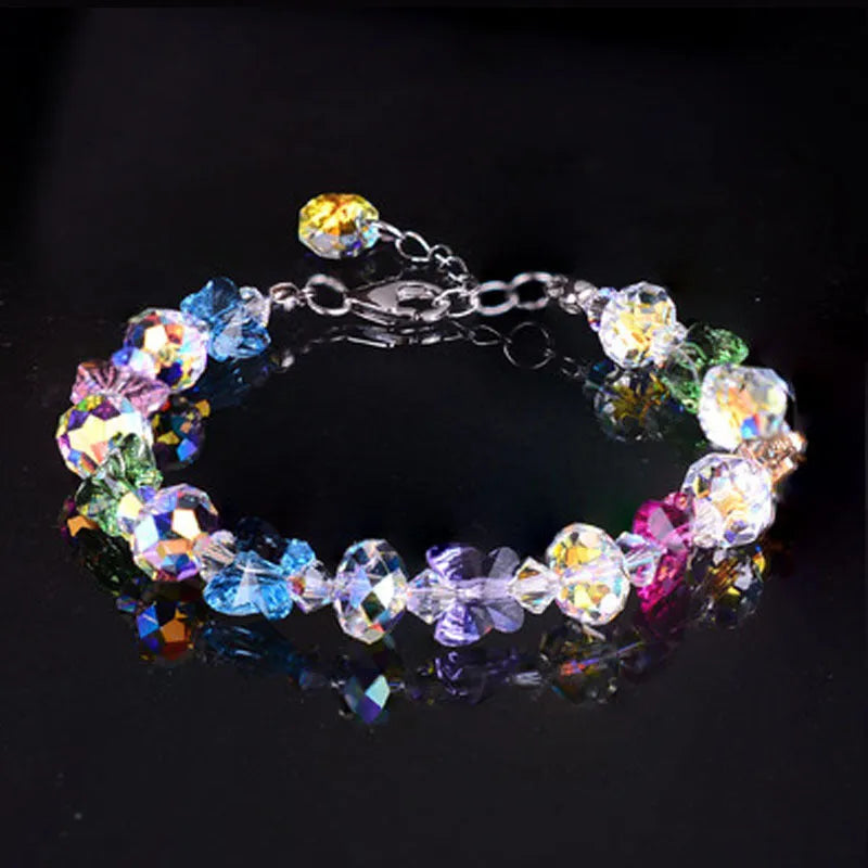 Fresh Glass Butterfly Bracelet-Crystal Jewelry-BT137