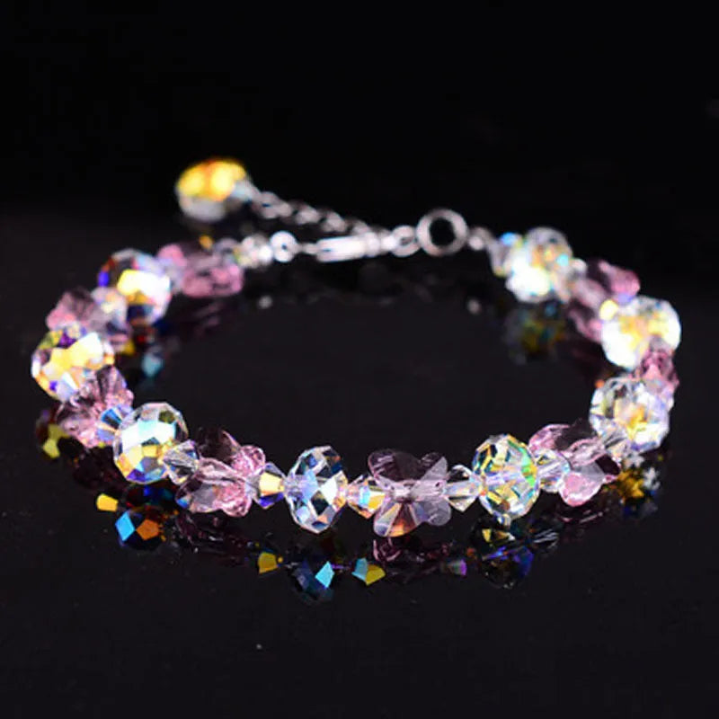 Fresh Glass Butterfly Bracelet-Crystal Jewelry-BT137