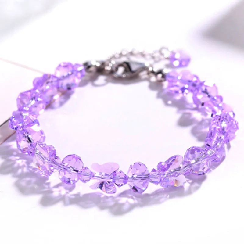 Fresh Glass Butterfly Bracelet-Crystal Jewelry-BT137