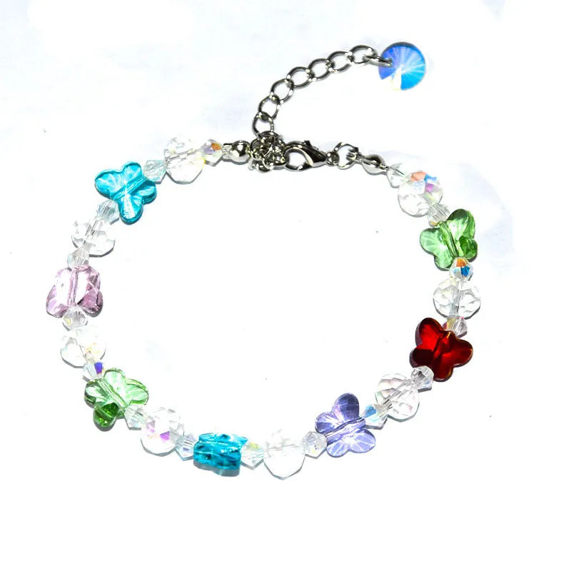Fresh Glass Butterfly Bracelet-Crystal Jewelry-BT137