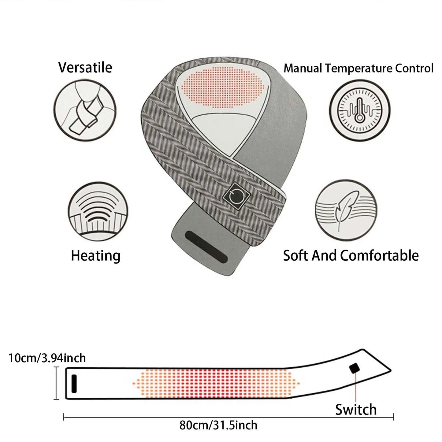 🔥BUY 2 GET FREE SHIPPING🔥Intelligent Electric Heating Scarf-SC01