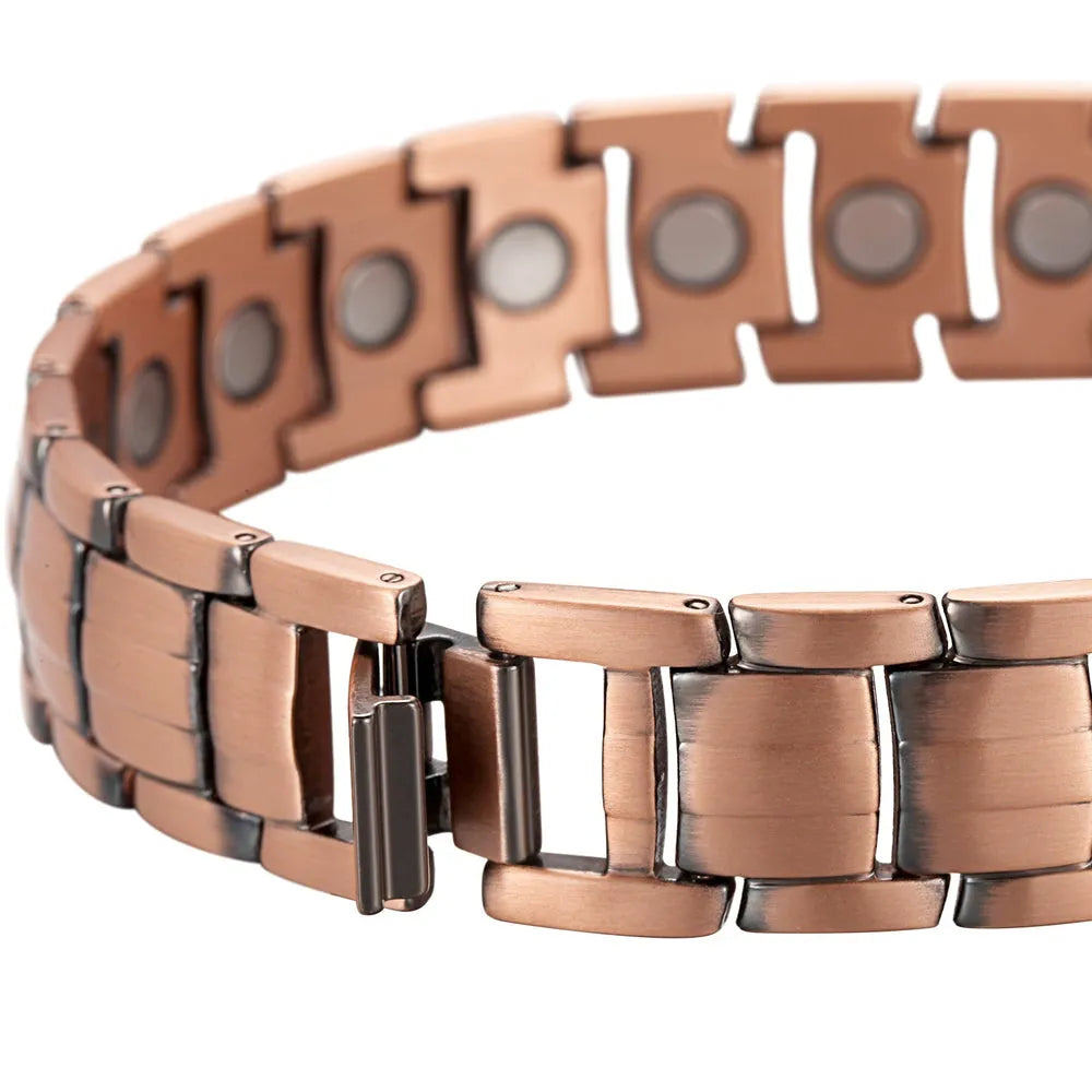 Potente Pulsera Curativa De Cobre Para Hombre Con Imanes-BT091