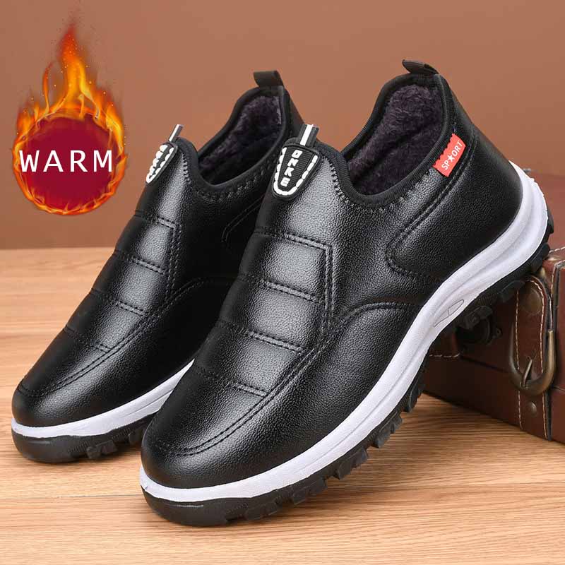 🔥🎁Zapatos cálidos y impermeables de cuero para exteriores para hombre W181 (compre 2 envío gratis)