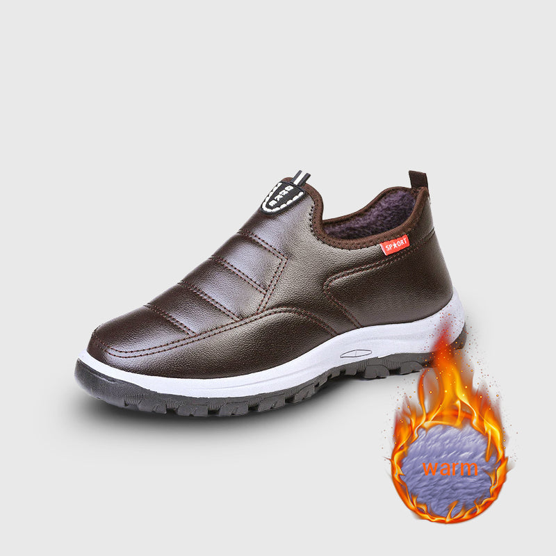 🔥🎁Zapatos cálidos y impermeables de cuero para exteriores para hombre W181 (compre 2 envío gratis)
