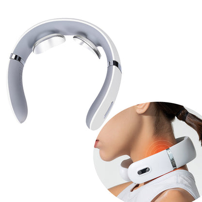 Usb Rechargeable & Durable Pulse Heating Neck Massager For Relaxation