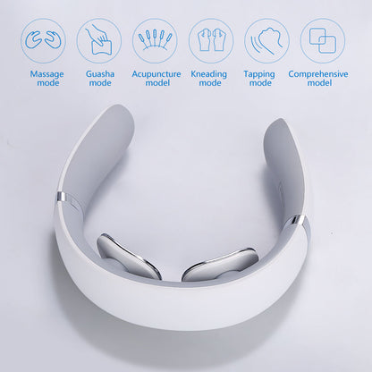 Usb Rechargeable & Durable Pulse Heating Neck Massager For Relaxation