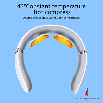Usb Rechargeable & Durable Pulse Heating Neck Massager For Relaxation