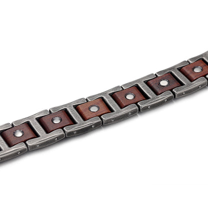 Pulsera De Acero Inoxidable Gauss Con Acción Magnética Eficaz Para Reducir El Estrés-BT048
