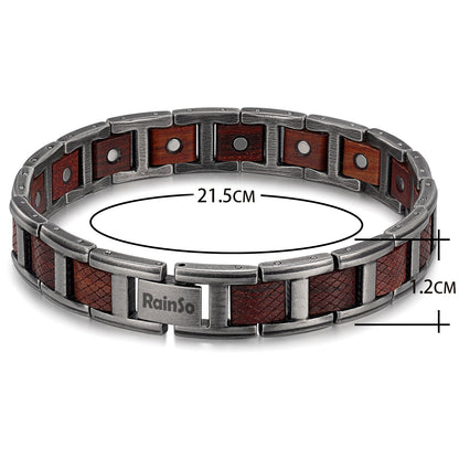 Pulsera De Acero Inoxidable Gauss Con Acción Magnética Eficaz Para Reducir El Estrés-BT048