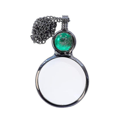 Magnifier Round Reading Magnifying Glass Lens Pendant Chain Necklace Fashion Mother's Day Gift Jewelry Decoration