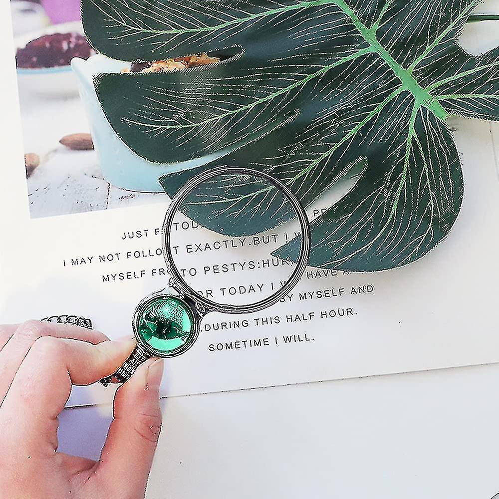 Magnifier Round Reading Magnifying Glass Lens Pendant Chain Necklace Fashion Mother's Day Gift Jewelry Decoration