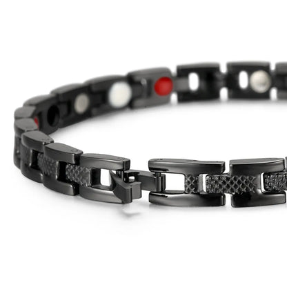 Pulsera De Terapia Magnética De Acero Inoxidable De Refuerzo Para Pain-BT088