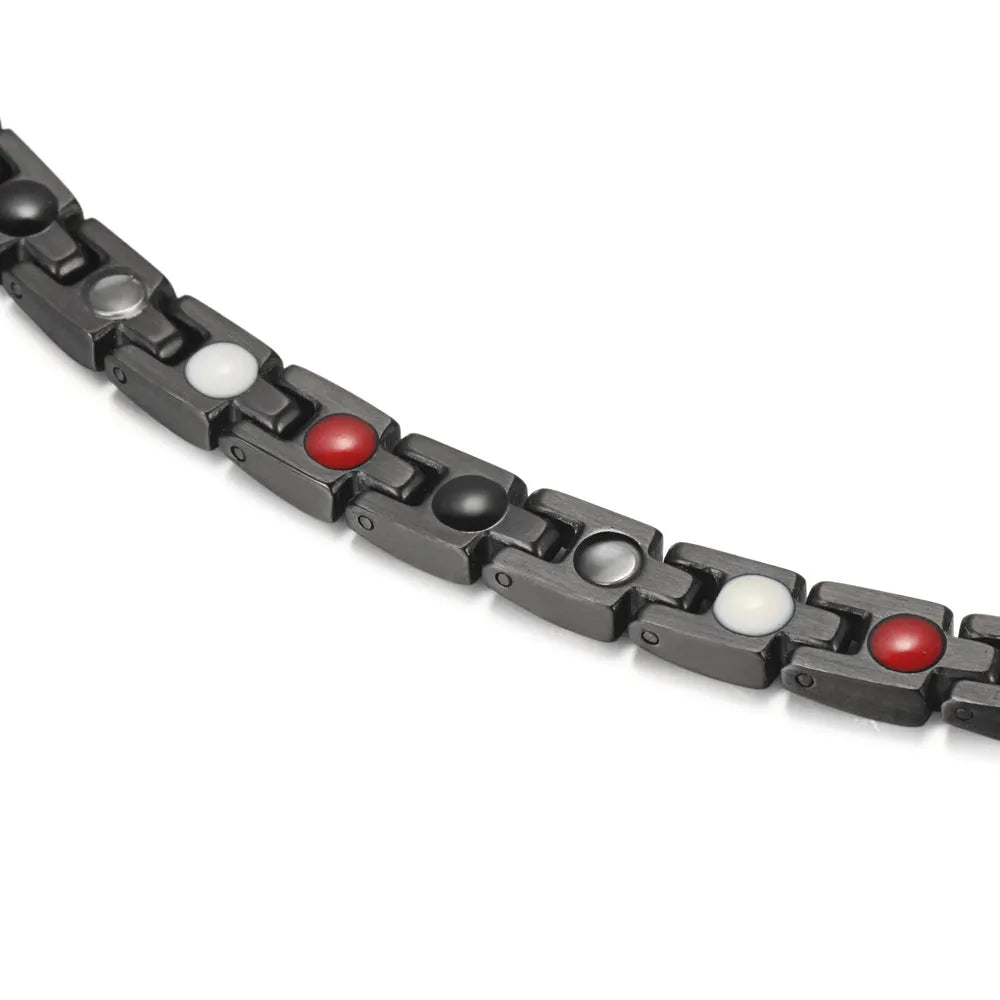 Pulsera De Terapia Magnética De Acero Inoxidable De Refuerzo Para Pain-BT088