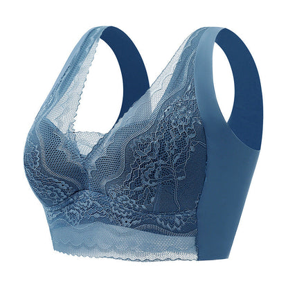 Sujetador Para Mujer Con Copas Firmes, Fruncido, Pecho Envuelto, Sin Aro De Acero-BH62