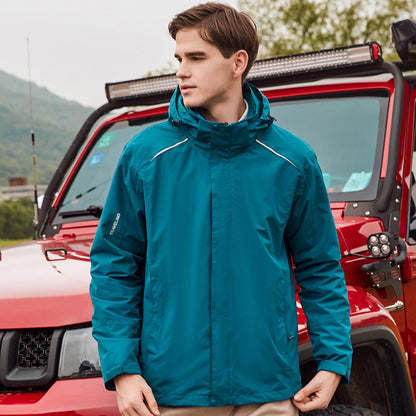🔥Chaqueta de tormenta para exteriores 2 en 1 unisex otoño-invierno 2023 (resistente al viento e impermeable, cálida) JK01