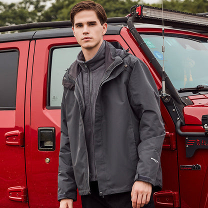🔥Chaqueta de tormenta para exteriores 2 en 1 unisex otoño-invierno 2023 (resistente al viento e impermeable, cálida) JK01