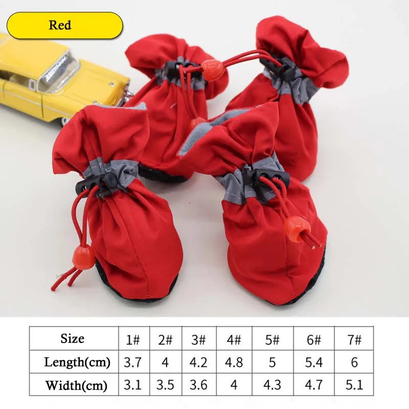 Waterproof Pet Footwear (4 Pieces)-CW03