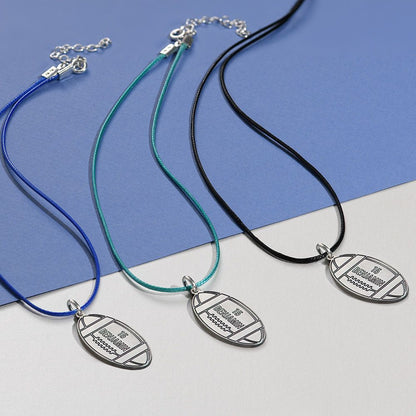 Football necklace in sterling silver-BT124