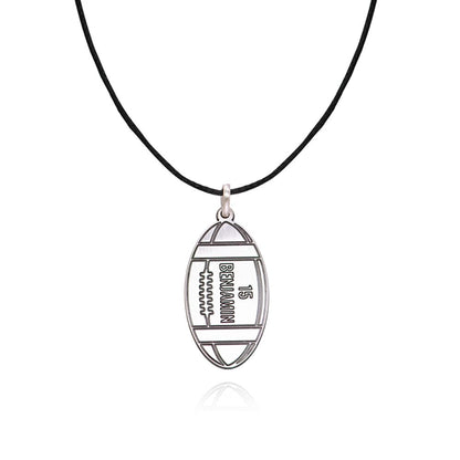 Football necklace in sterling silver-BT124