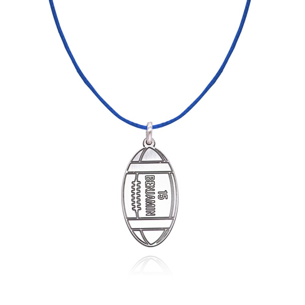 Football necklace in sterling silver-BT124