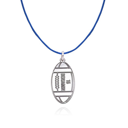 Football necklace in sterling silver-BT124