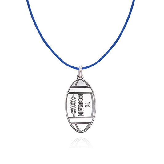 Football necklace in sterling silver-BT124