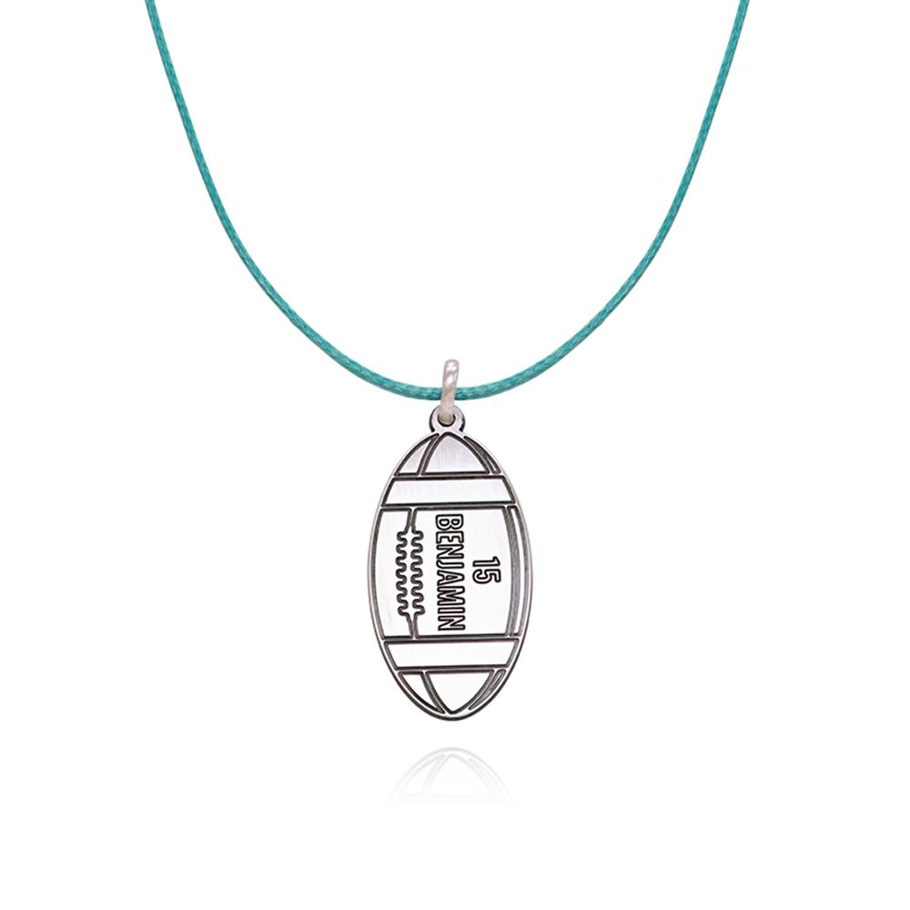 Football necklace in sterling silver-BT124